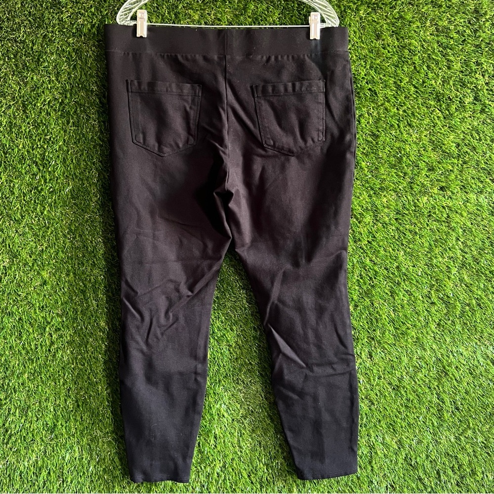 Black Cropped Leggings Time & Tru XXL 20 Plus Curvy - Picture 2 of 6
